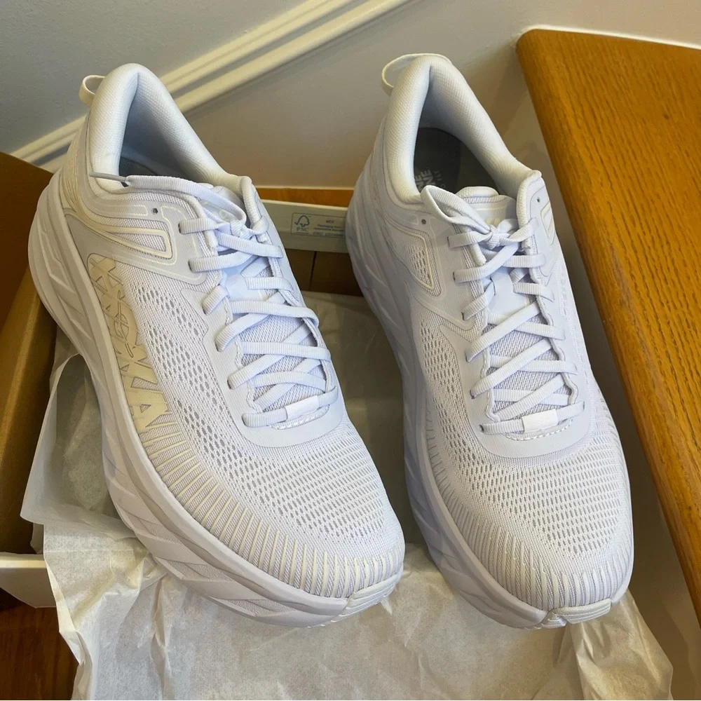 NWT Hoka Bondi 7 All White Hoka One One - Picture 13 of 15